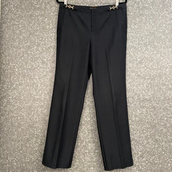 Dana Buchman Charcoal Gray Straight Leg Dress Pants - Size 10 Short - Buckles - Picture 1 of 6